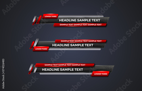 futuristic design vector interface Lower third banner Bars. Streaming Video. Breaking, Sport News.