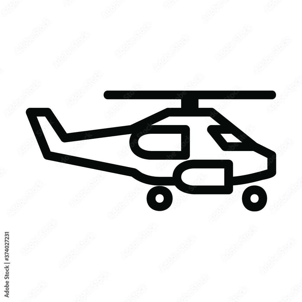 military helicopter icon or logo in outline
military helicopter icon or logo in outline