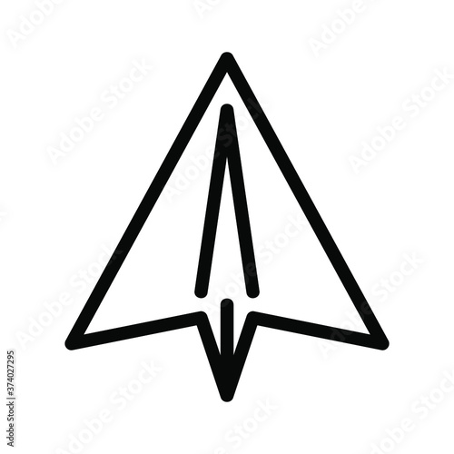 paperplane icon or logo in  outline
