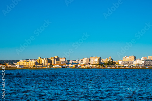 Panoramic view of City of Faro from the Sea