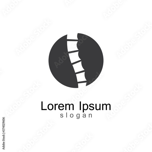 Spine logo template vector icon