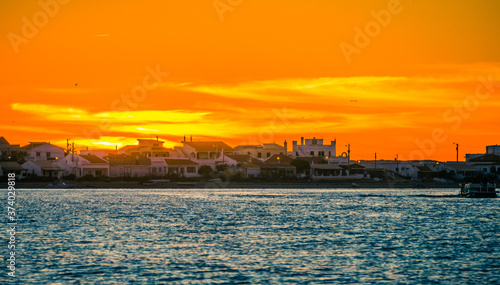 Colorful Sunset in Faro s Pier