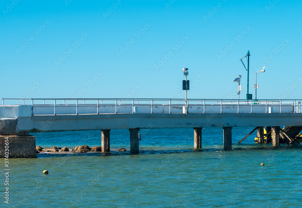 Bridge over the sea in Ria Formosa