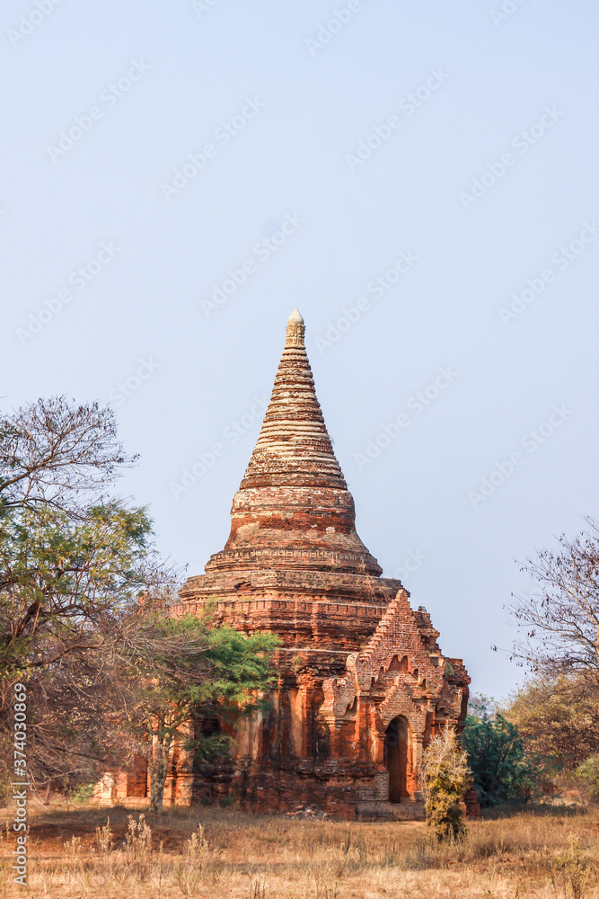 Beautiful ancient Buddhist temples and pagodas Bagan Myanmar Burma