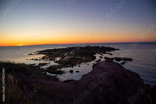 sunset over the ocean