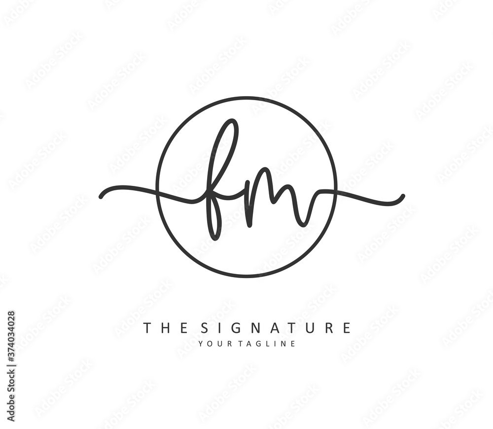 F M FM Initial letter handwriting and signature logo. A concept handwriting initial logo with template element. F M FM Initial letter handwriting and signature logo. A concept handwriting initial logo with template element.