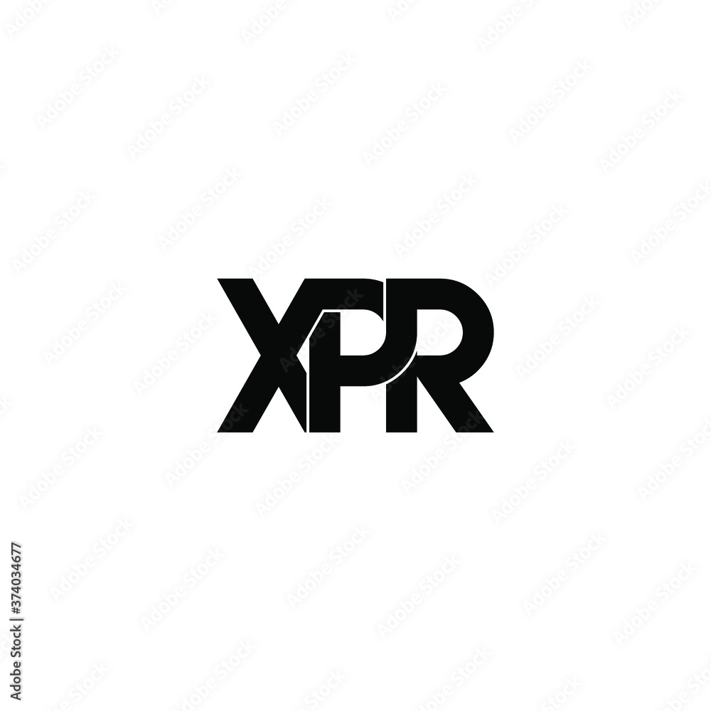 xpr letter original monogram logo design xpr letter original monogram logo design