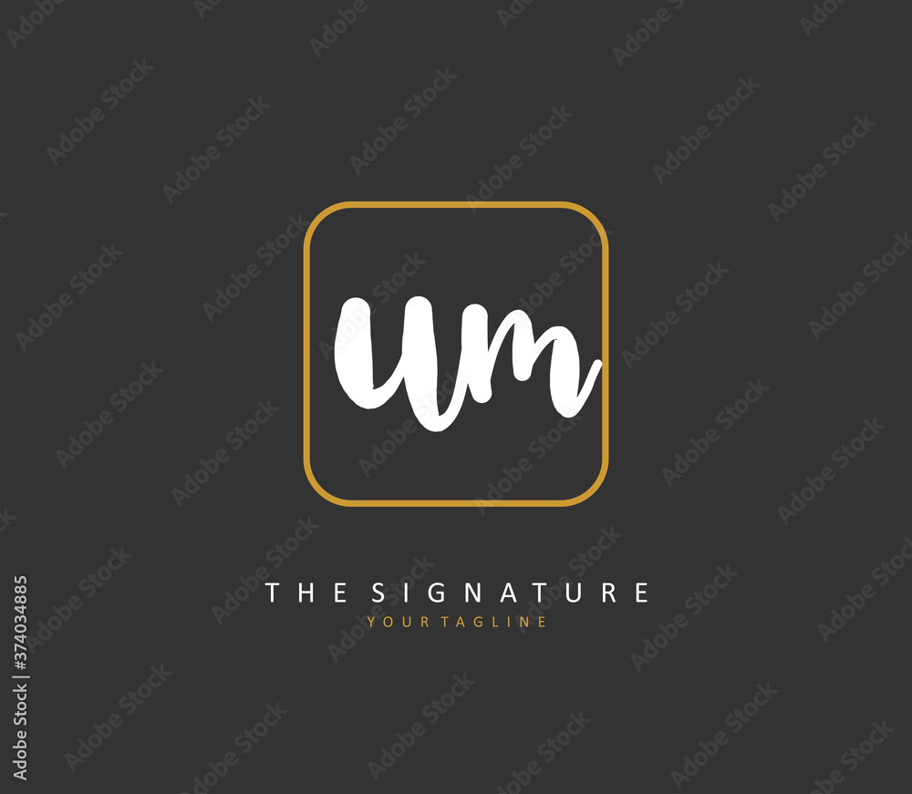 U M UM Initial letter handwriting and signature logo. A concept handwriting initial logo with template element. U M UM Initial letter handwriting and signature logo. A concept handwriting initial logo with template element.