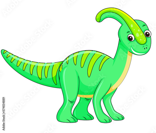 Cartoon   smiling dinosaur 