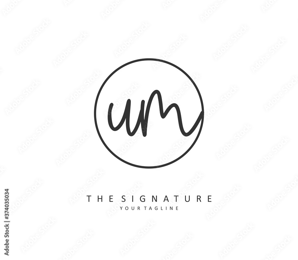 U M UM Initial letter handwriting and signature logo. A concept handwriting initial logo with template element. U M UM Initial letter handwriting and signature logo. A concept handwriting initial logo with template element.