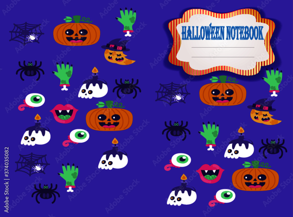 Halloween Flat Design Icon Set