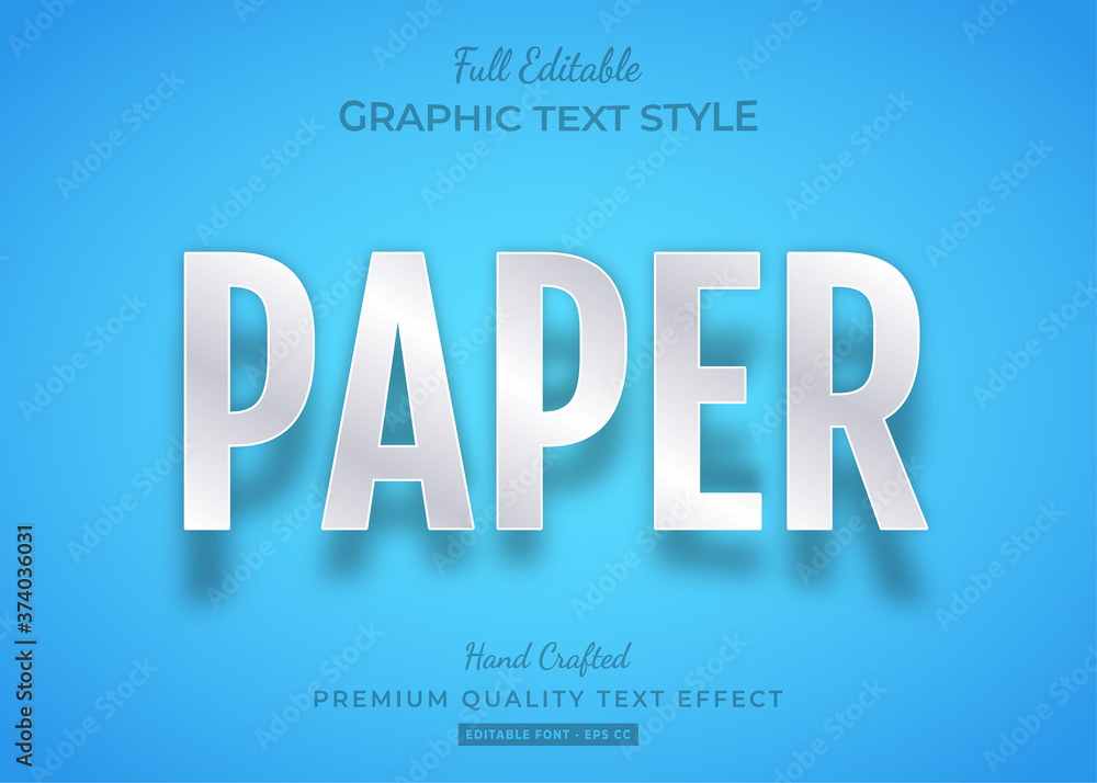 Paper 3D Text Style Effect