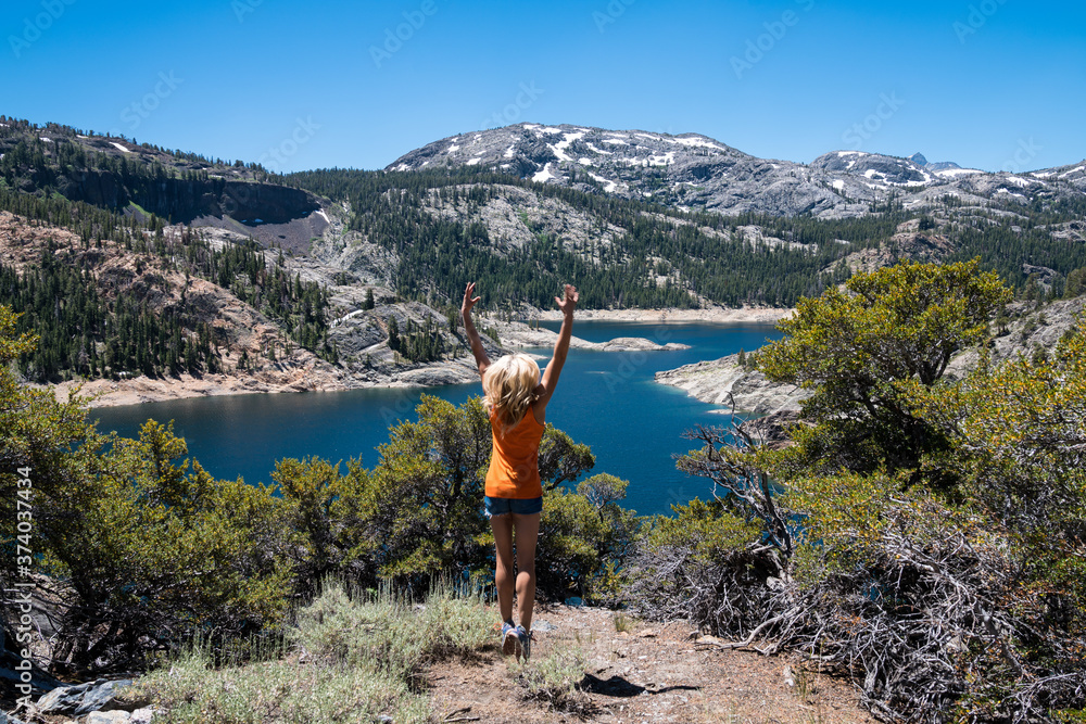 Naklejka premium View over Gem Lake, Mammoth Lakes, California