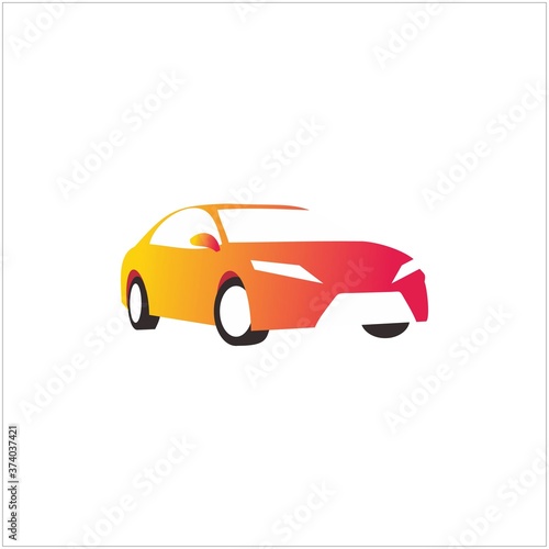 Stock Vector Colorfull Silhoutte Car Workshop Business for Automotive Company Industry Logo Design