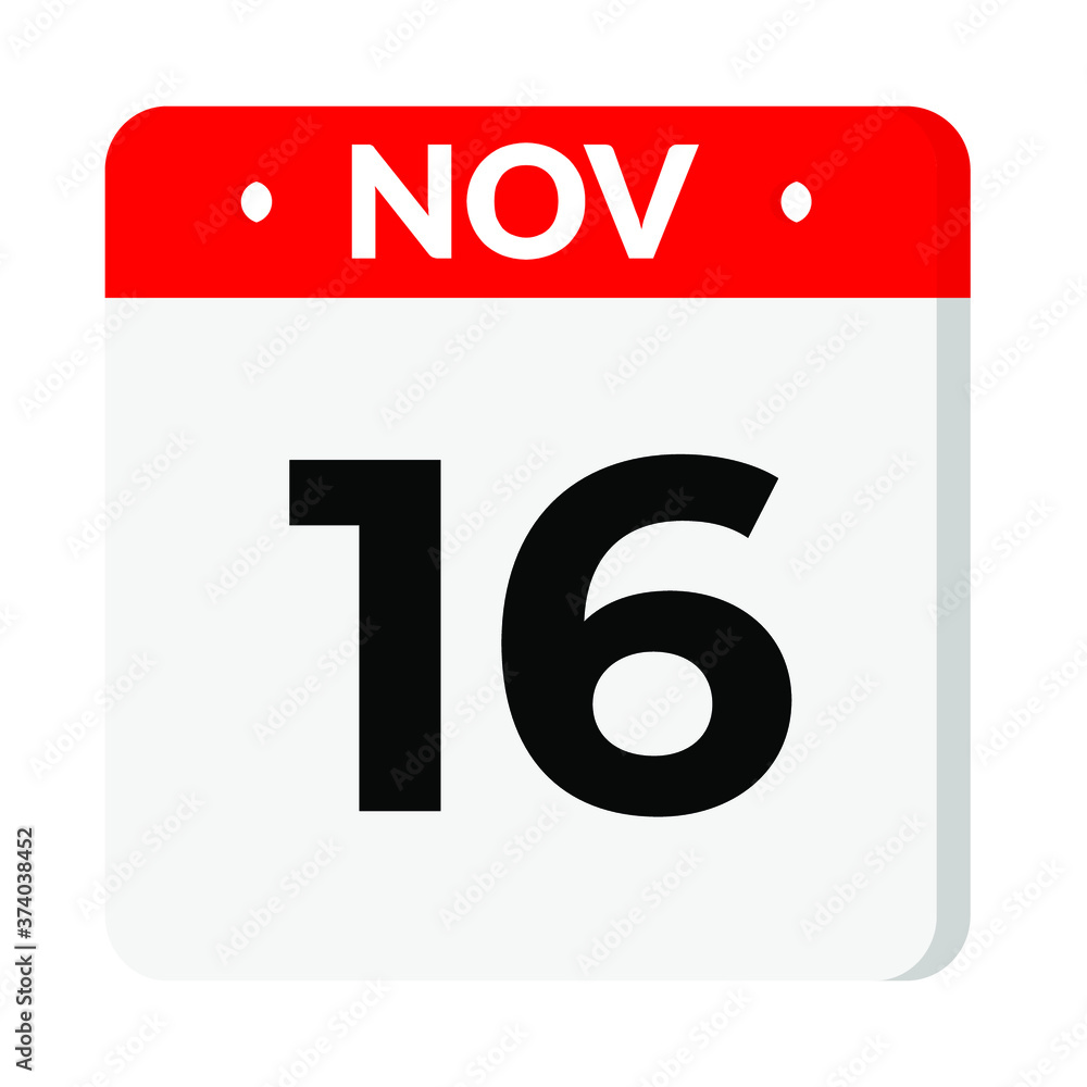 16 November calendar icon 16 November calendar icon