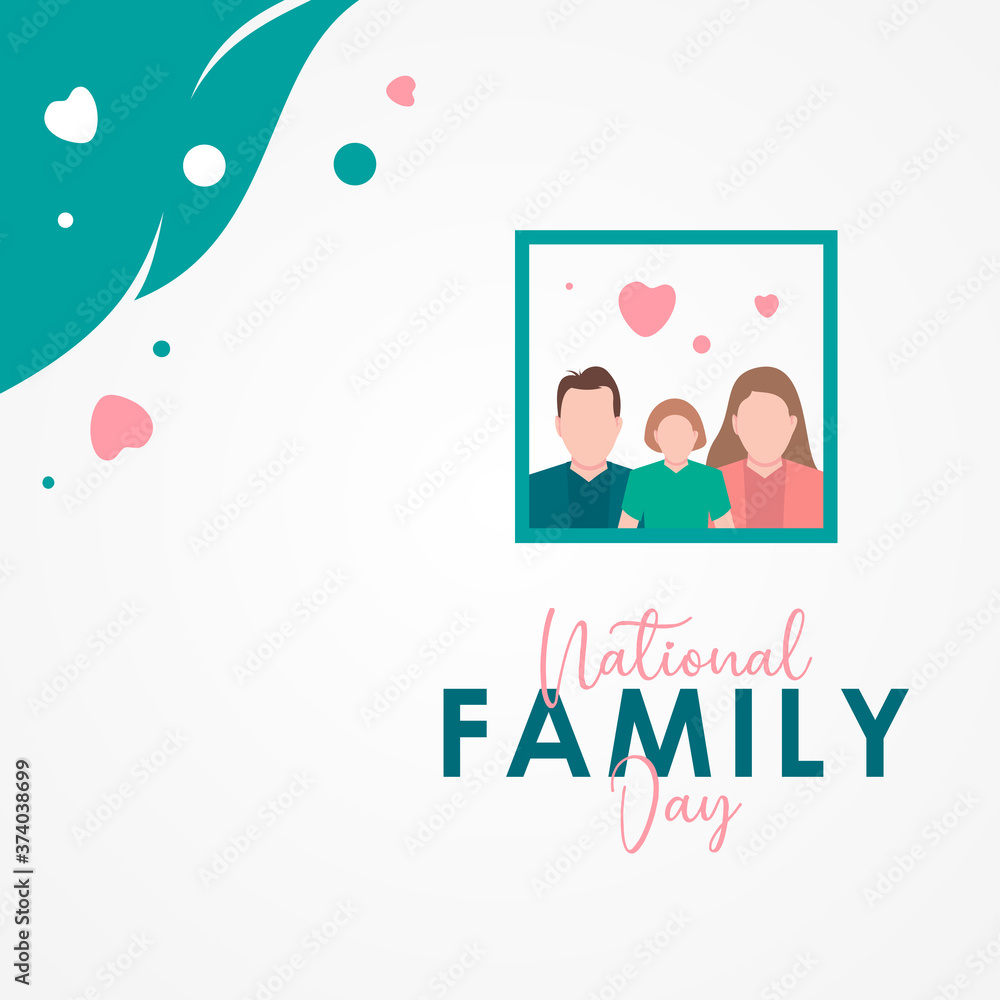 National Family Day Vector Design Illustration