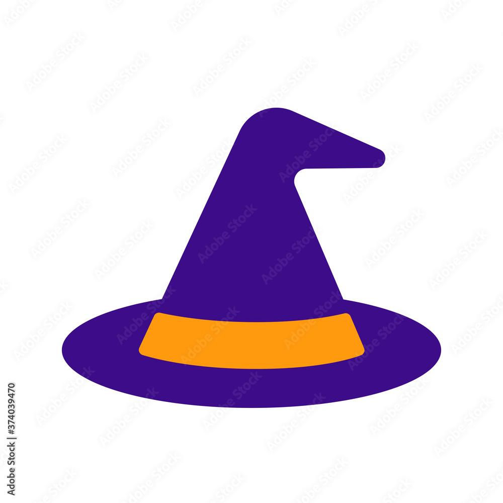 Naklejka premium 魔女の帽子のアイコンイラスト
