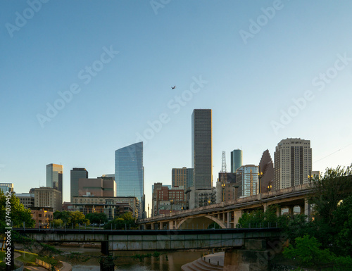 View of Downtown Houston Skyline in Texas © Jesse Kunerth