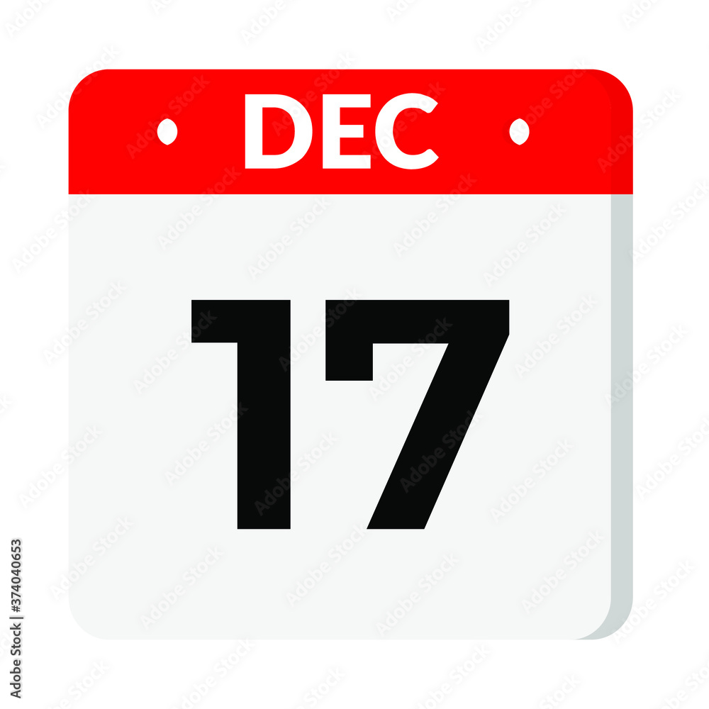17 December calendar icon 17 December calendar icon