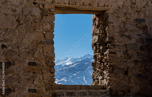 Leh Ladakh with mountains in Himalayas India. 