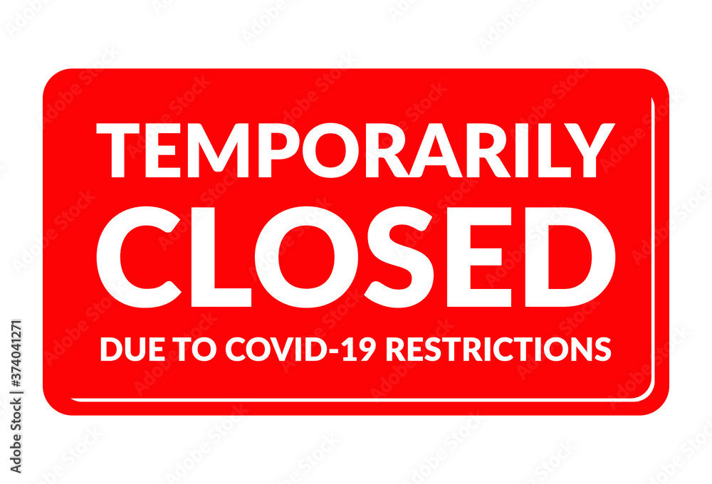Temporarily closed notification