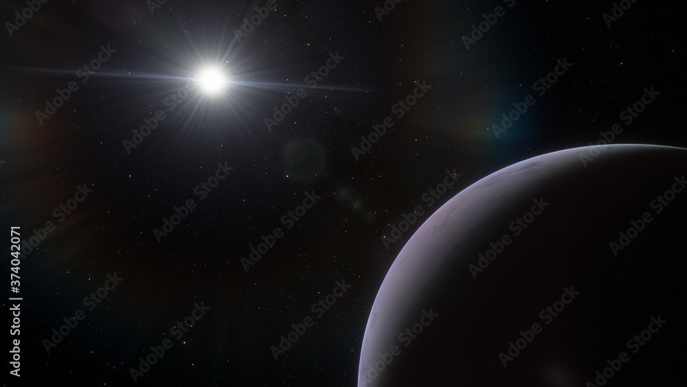 planets, stars and galaxies in outer space showing the beauty of space exploration, 3d render