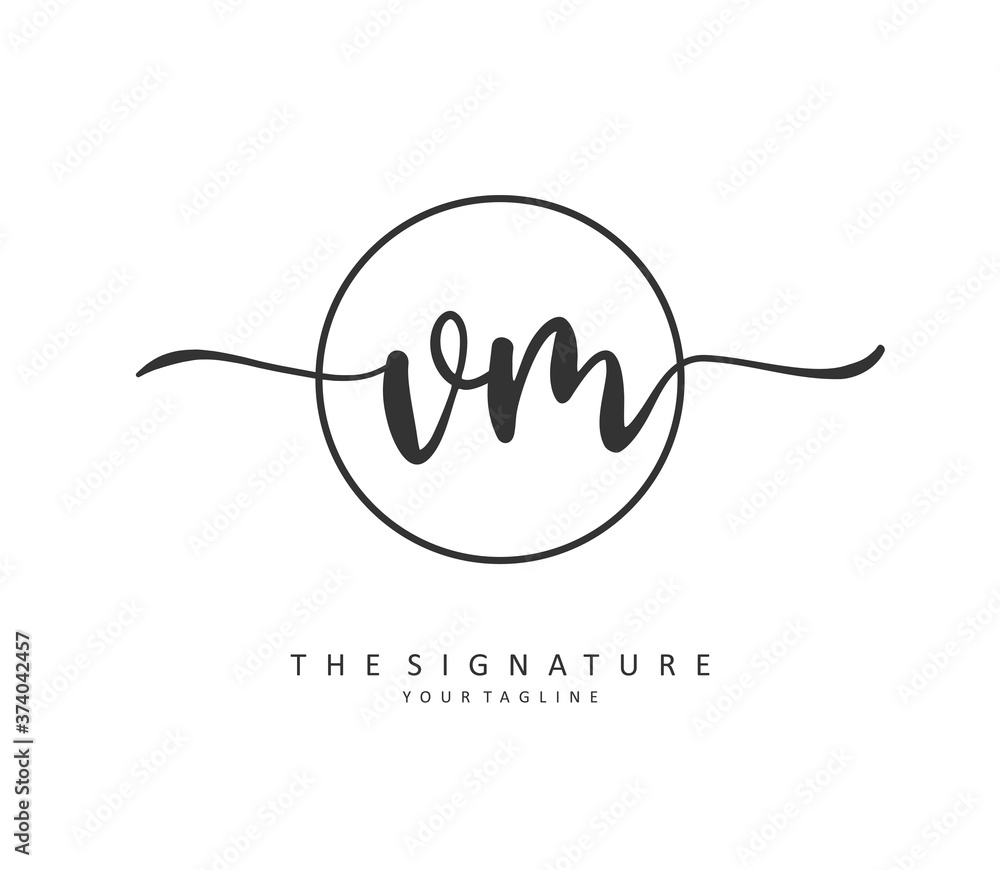 V M VM Initial letter handwriting and signature logo. A concept handwriting initial logo with template element. V M VM Initial letter handwriting and signature logo. A concept handwriting initial logo with template element.