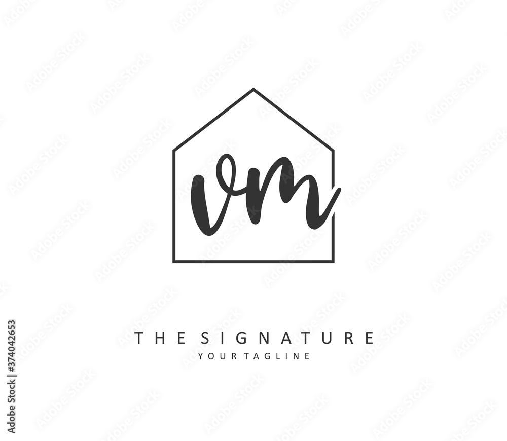 V M VM Initial letter handwriting and signature logo. A concept handwriting initial logo with template element. V M VM Initial letter handwriting and signature logo. A concept handwriting initial logo with template element.
