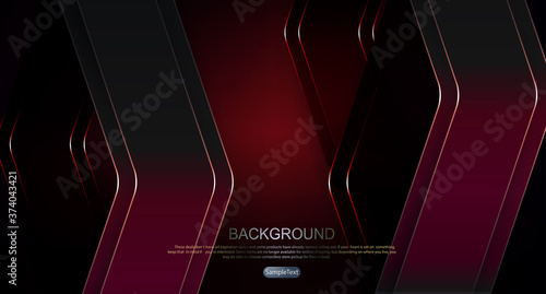 Abstract dark red background, round corner arrows, light edging