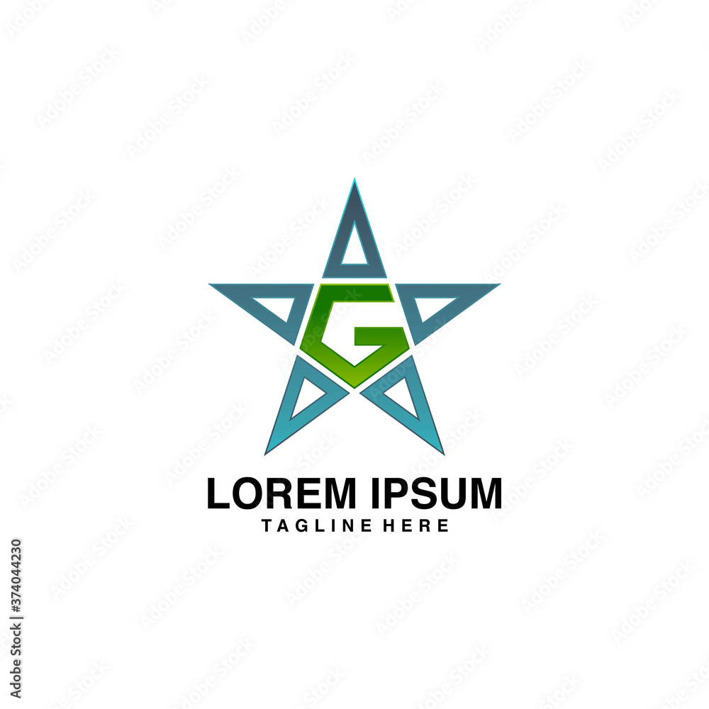 initial letter G star logo template design
initial letter G star logo template design