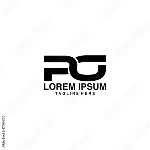 initial letter po linked round lowercase logo