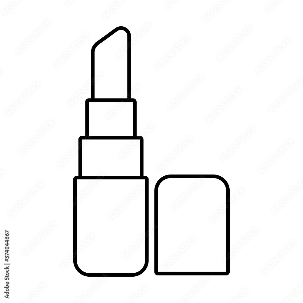 lipstick makeup line style icon lipstick makeup line style icon