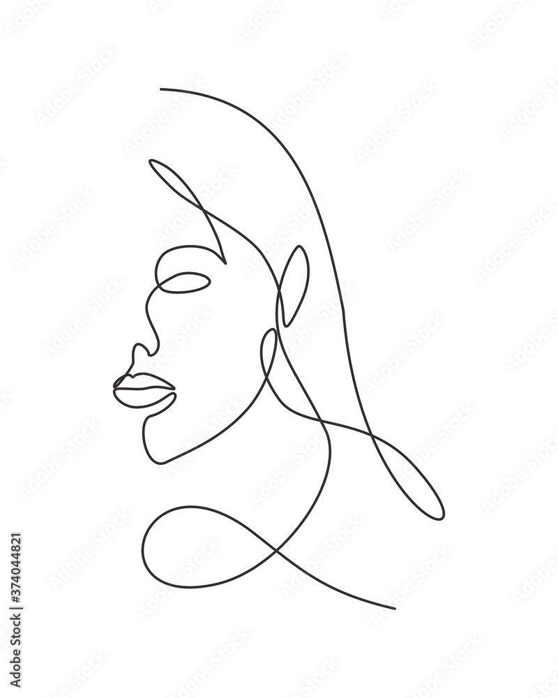 One continuous line drawing sexy beauty woman abstract face minimalist style. Female fashion concept for t-shirt, cosmetic, tote bag print. Dynamic single line draw design graphic vector illustration One continuous line drawing sexy beauty woman abstract face minimalist style. Female fashion concept for t-shirt, cosmetic, tote bag print. Dynamic single line draw design graphic vector illustration
