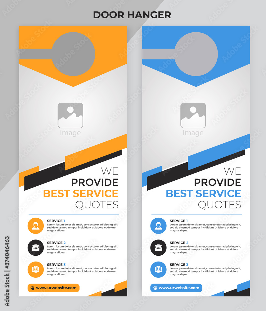 business Door Hanger, Vector illustration, modern Door hanger, do not