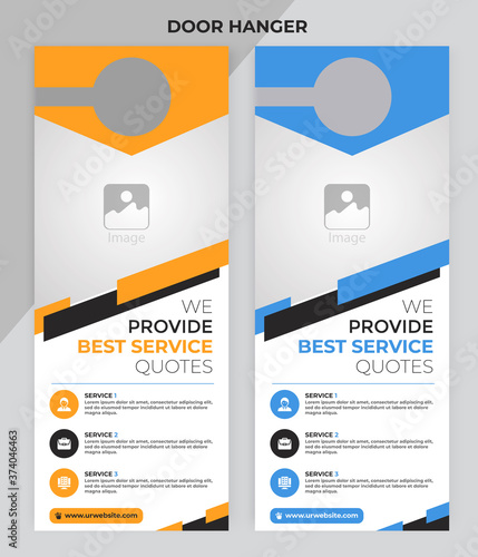business Door Hanger, Vector illustration, modern Door hanger, do not disturb and make up room sign Premium Vector, Door hanger design template Corporate Door Hanger Layout