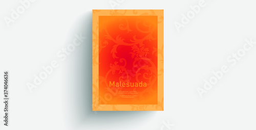 Fashion abstract vector presentation of art poster. Flyer design content background. Design layout template. Corporate ornate invitation.