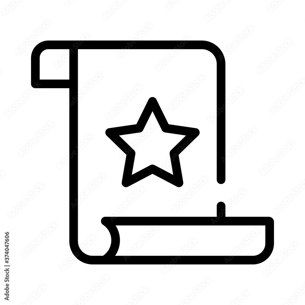paper document file with star line style icon paper document file with star line style icon