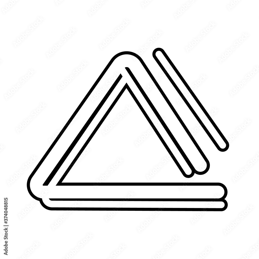 triangle musical instrument line style icon triangle musical instrument line style icon