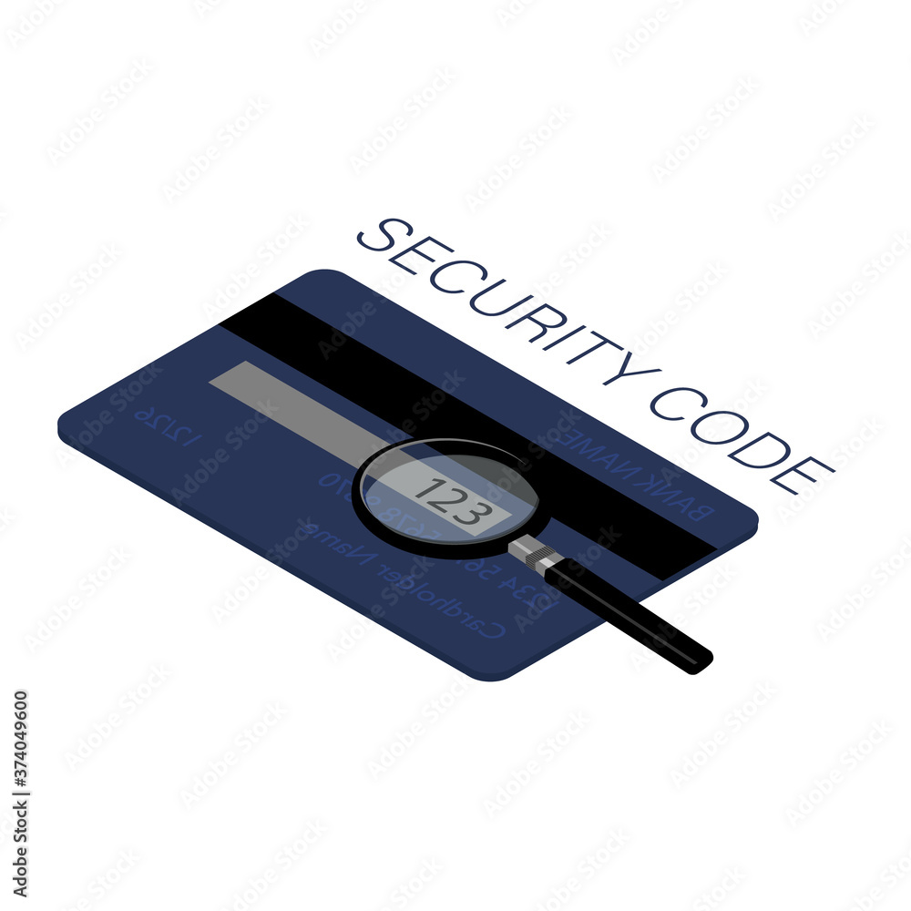 Back side of the credit card with CVV security code Back side of the credit card with CVV security code