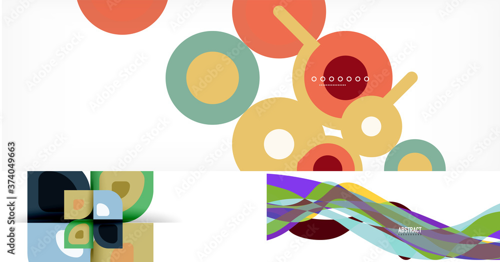 Collection of business geometric abstract backgrounds for covers, banners, flyers and posters and other templates