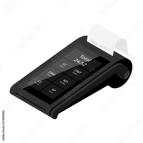 New smart POS terminal payment machine with bank credit card