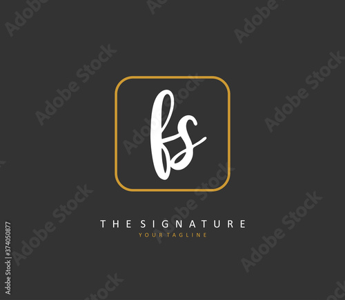 Wallpaper Mural F S FS Initial letter handwriting and signature logo. A concept handwriting initial logo with template element. Torontodigital.ca