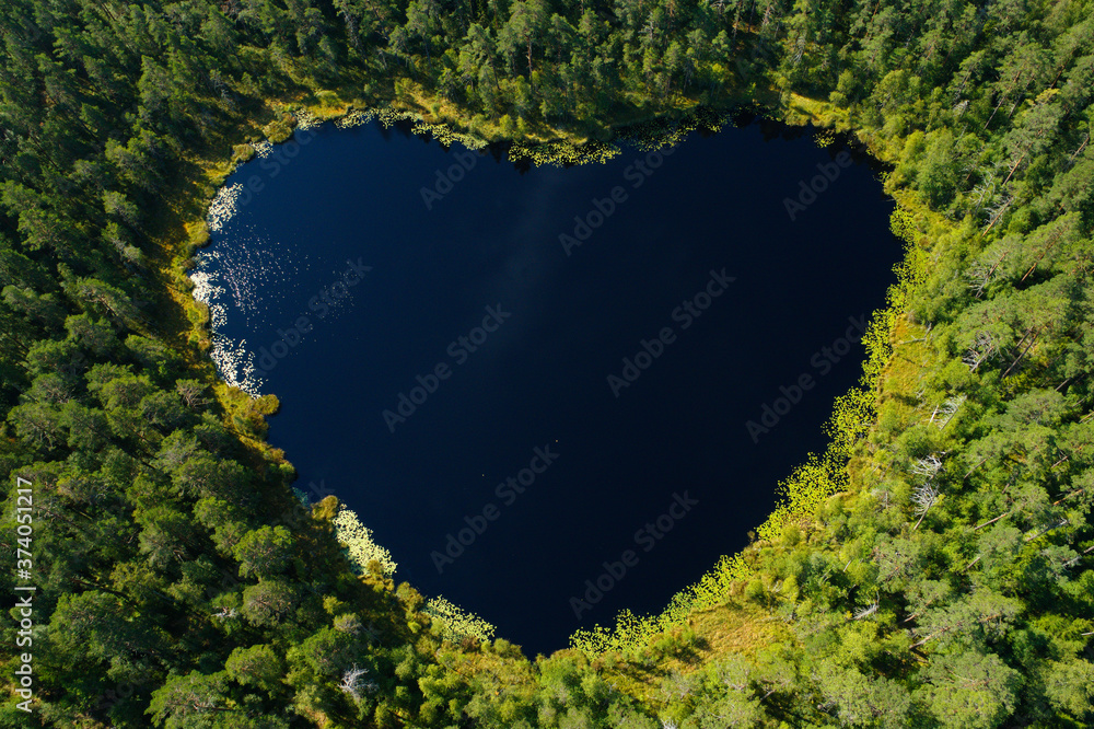 Heart-shaped tarn