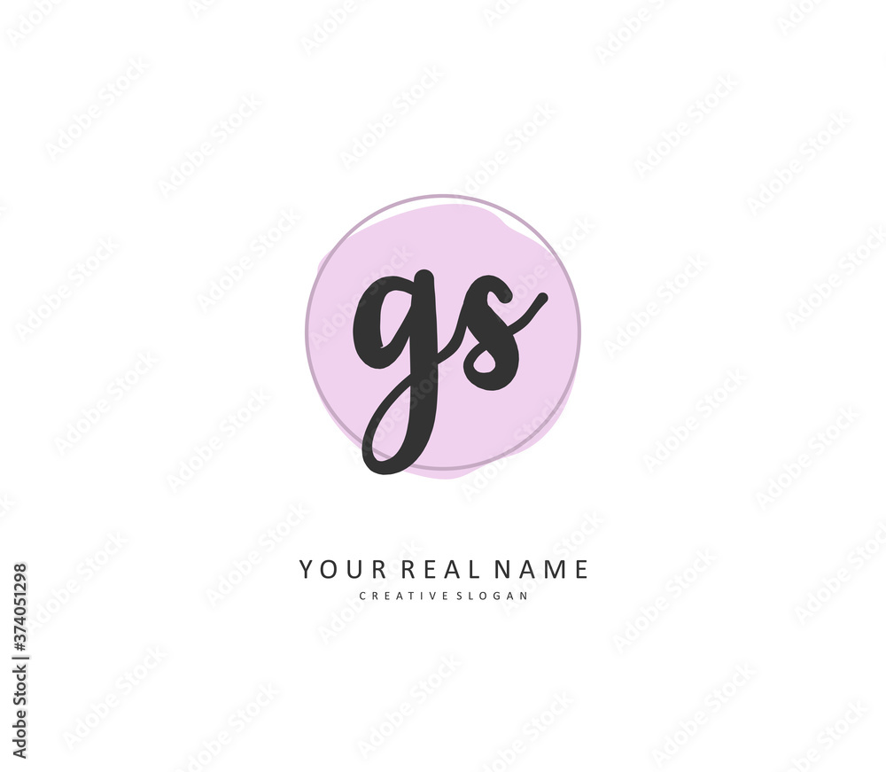 G S GS Initial letter handwriting and signature logo. A concept handwriting initial logo with template element. G S GS Initial letter handwriting and signature logo. A concept handwriting initial logo with template element.