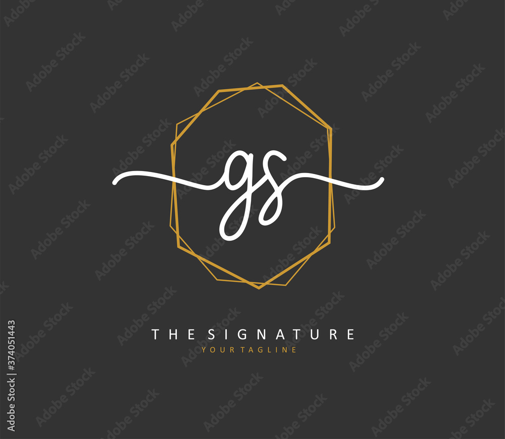 G S GS Initial letter handwriting and signature logo. A concept handwriting initial logo with template element. G S GS Initial letter handwriting and signature logo. A concept handwriting initial logo with template element.