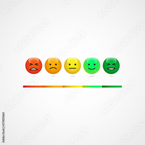 Customer Satisfaction Survey Emoticons Vector Design For Banner Print and Greeting Background