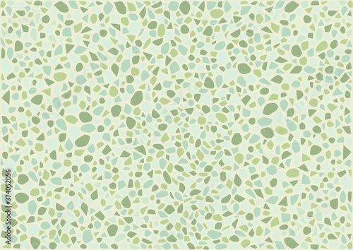 Abstract illustration pattern background, terrazzo, mosaic, green lemon color tone.