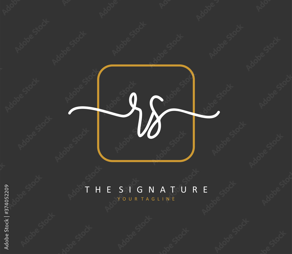 R S RS Initial letter handwriting and signature logo. A concept handwriting initial logo with template element. R S RS Initial letter handwriting and signature logo. A concept handwriting initial logo with template element.