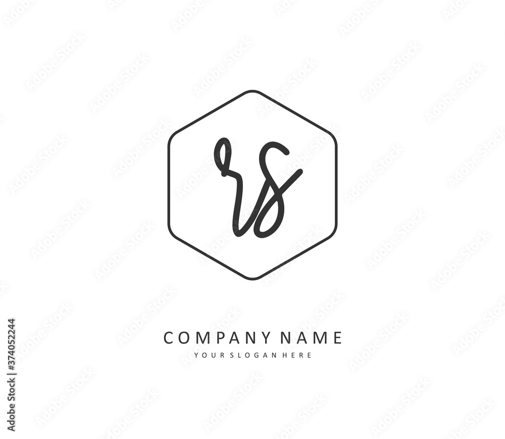 R S RS Initial letter handwriting and signature logo. A concept handwriting initial logo with template element. R S RS Initial letter handwriting and signature logo. A concept handwriting initial logo with template element.