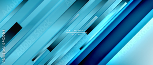 Dynamic lines on fluid color gradient. Trendy geometric abstract background for your text, logo or graphics